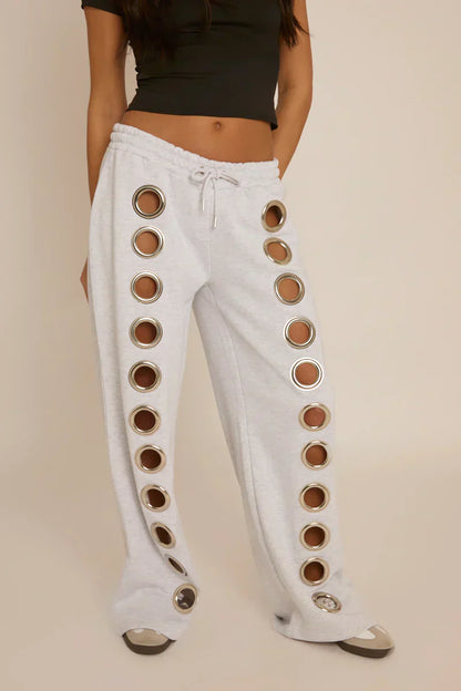 EyeletEdge™ - Wide Leg Sweatpants
