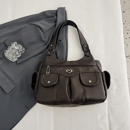 Elegant Multi-Pocket Shoulder Bag